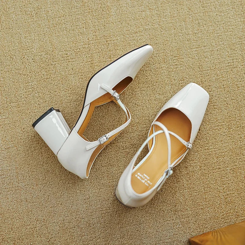 Lilian Genuine Leather Heels