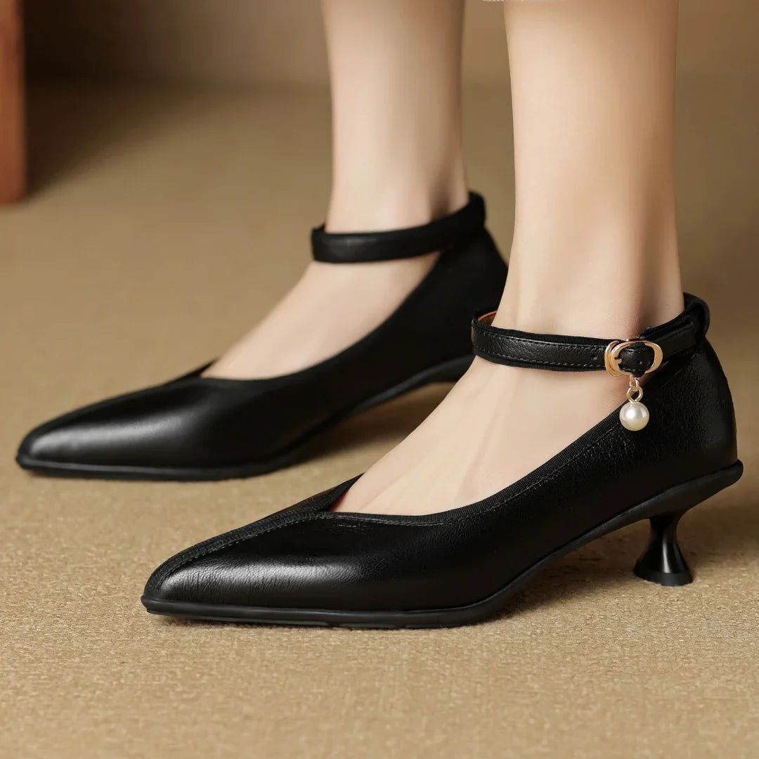 Mava Genuine Leather Heels