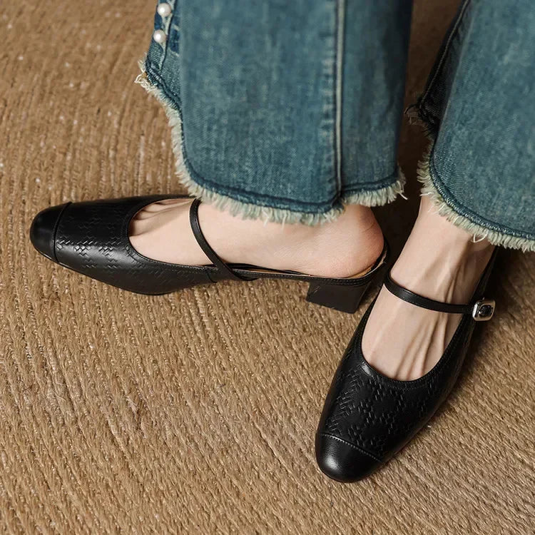 Edda Genuine Leather Mules