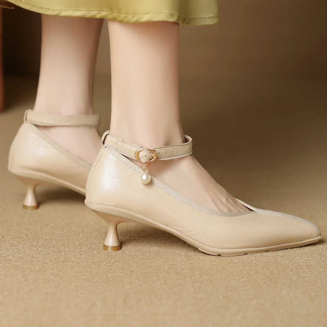 Mava Genuine Leather Heels