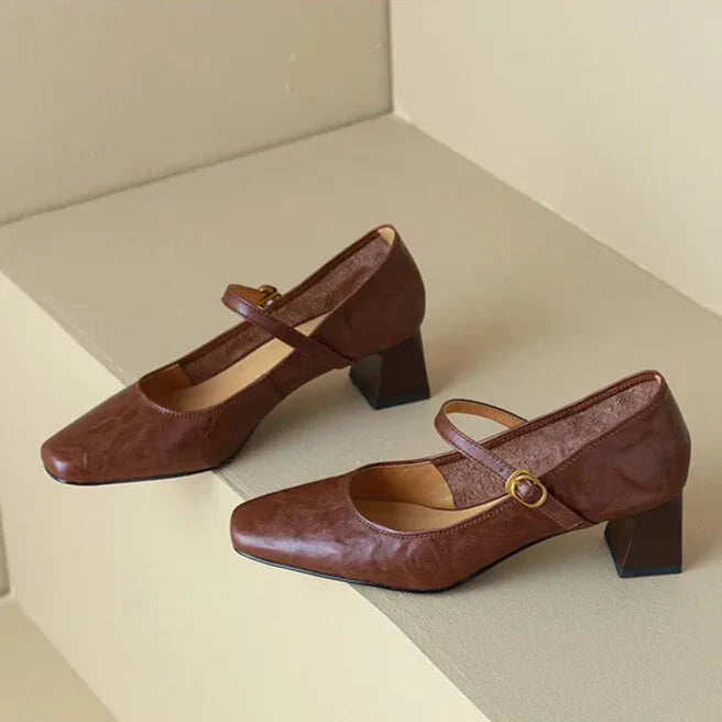 Remina Genuine Leather Heels