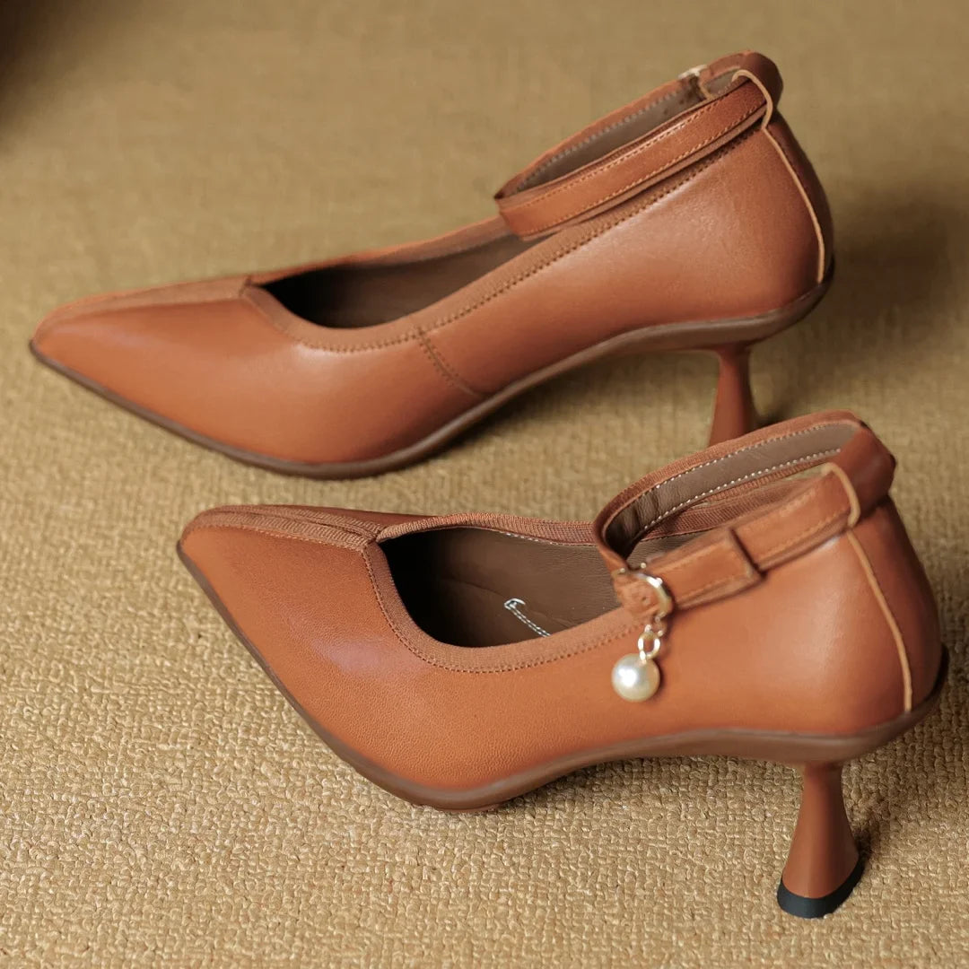 Mava Genuine Leather Heels