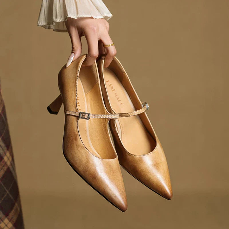 Selene Genuine Leather Pumps