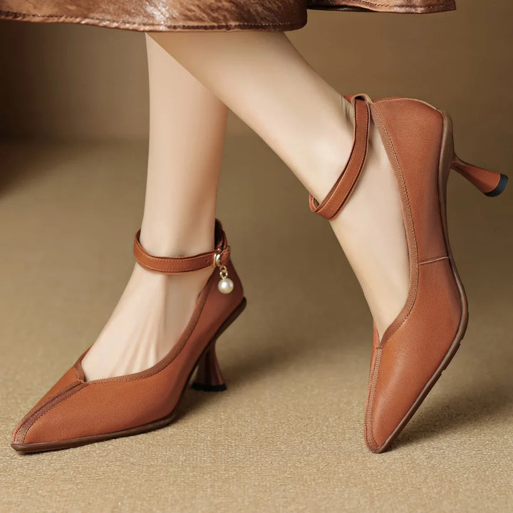 Mava Genuine Leather Heels