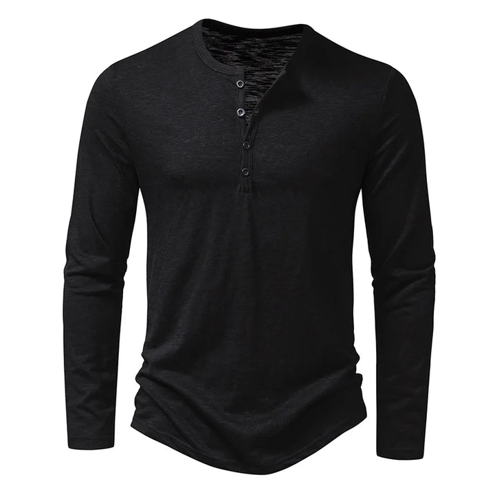 Enzo Cotton Henley Shirt