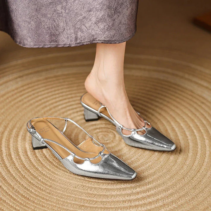 Katie Genuine Leather Slingbacks