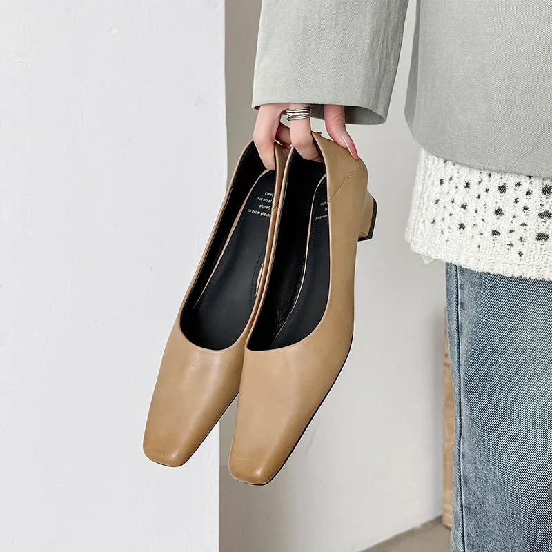 Calyan Genuine Leather Pumps