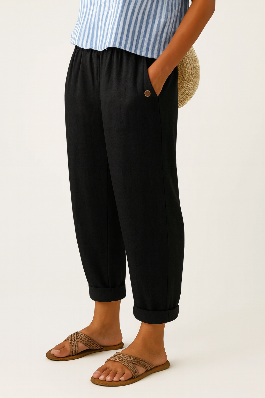 Elowen™ | Breathable Linen Comfort Trousers