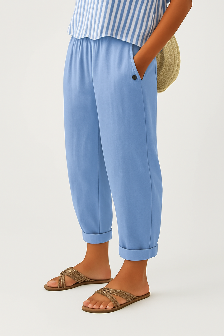 Elowen™ | Breathable Linen Comfort Trousers
