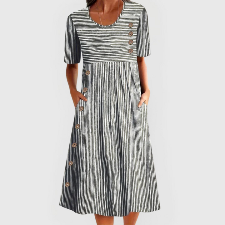 Selina™ Striped Midi Dress