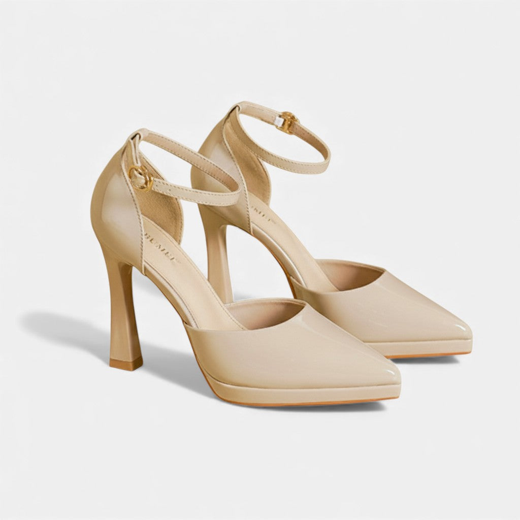 Evette Leather Heels