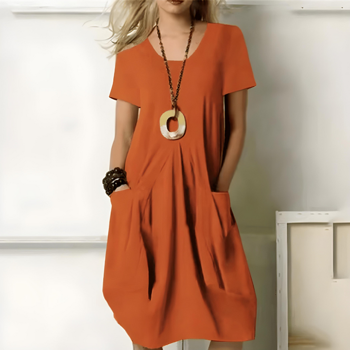 Elmira™ | Flattering Comfort Midi Dress