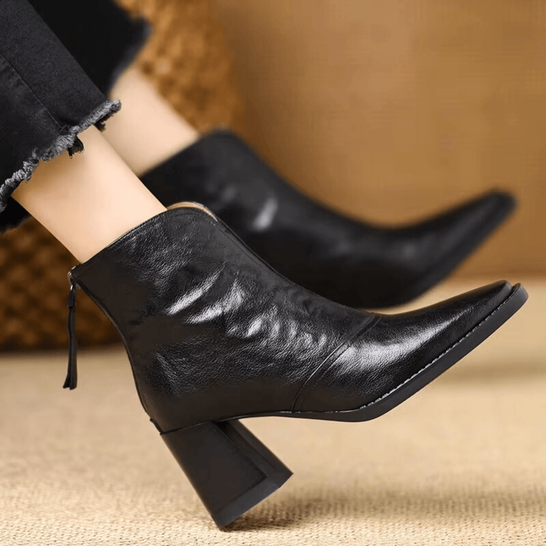 Claudia | Elegant Mid-Heel Ankle Boots