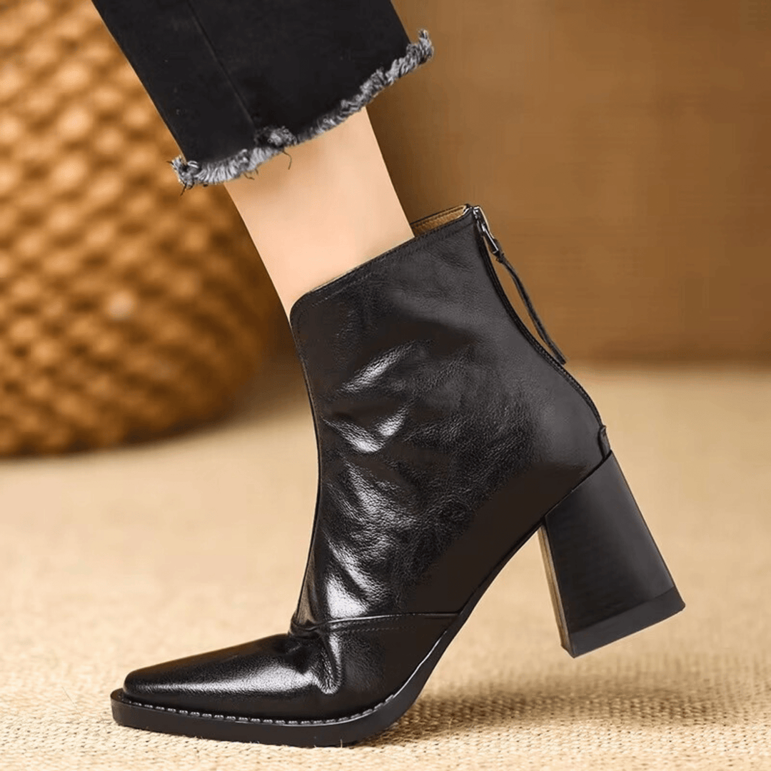 Claudia | Elegant Mid-Heel Ankle Boots