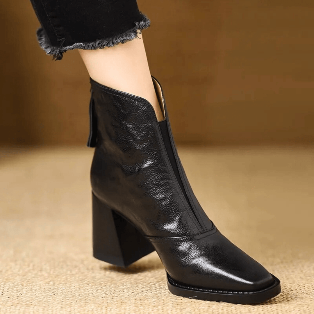 Claudia | Elegant Mid-Heel Ankle Boots