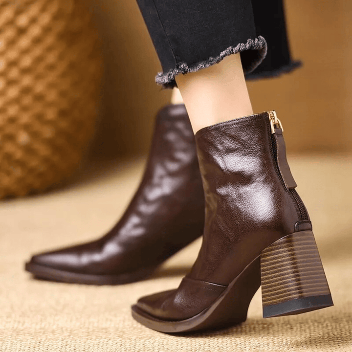 Claudia | Elegant Mid-Heel Ankle Boots