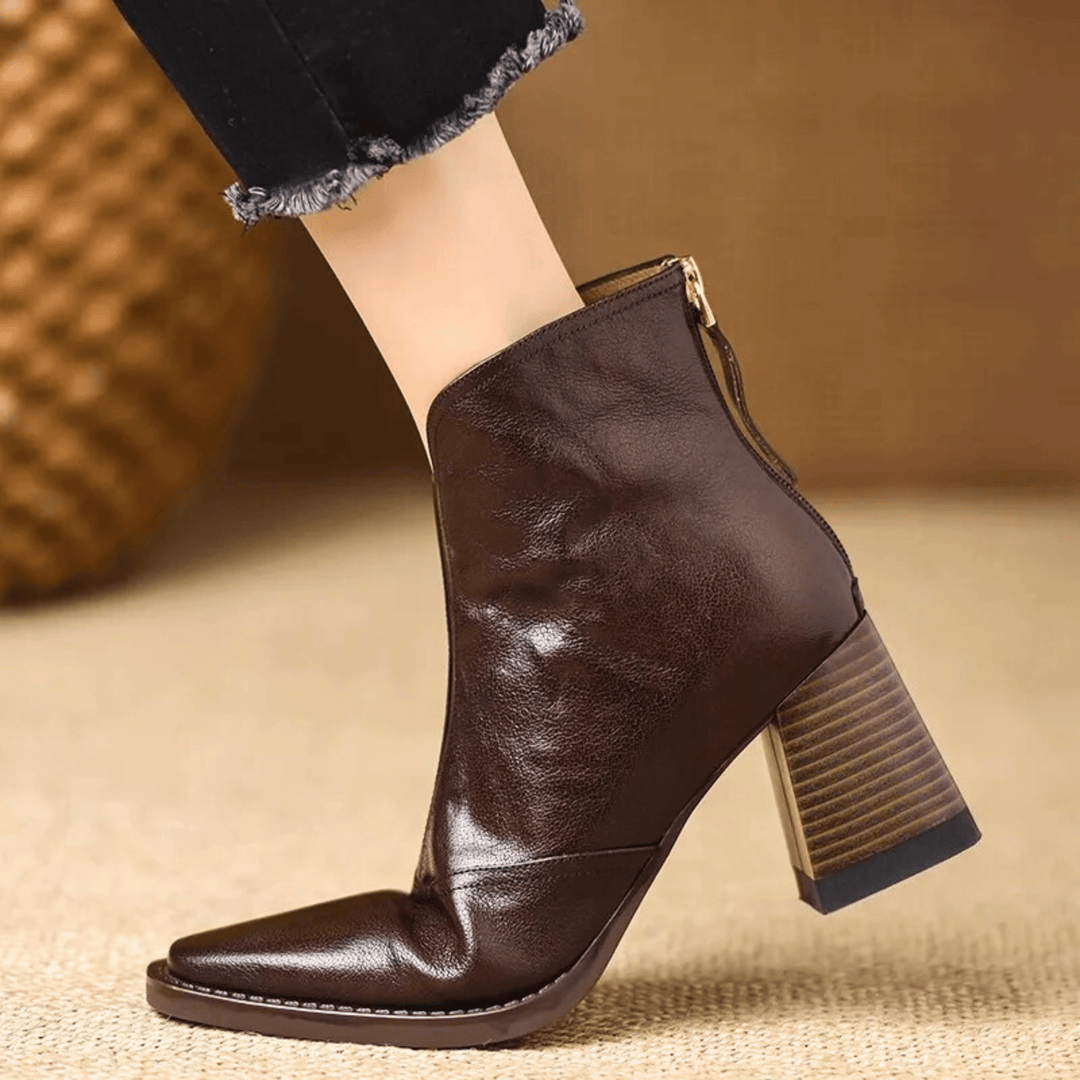 Claudia | Elegant Mid-Heel Ankle Boots